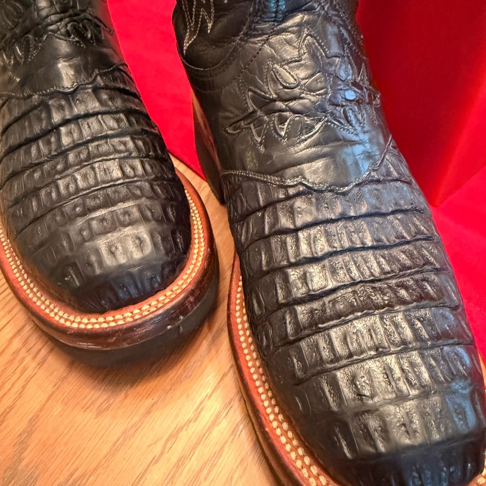 Lucchese Exotic Horned Toad Western Boots Size 7 EUC - Picture 9 of 11